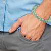 10mm Beaded Stretch Bracelet Handmade Healing Crystal Jewelry Unisex Energy Bracelet (African Turquoise)(Green Aventurine) view 3