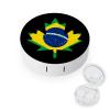 Brazili Flag Canada Maple Leaf Contact Lens Case Box Holder Portable Eye Contacts Travel Kit with Mirror view 1