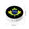 Brazili Flag Canada Maple Leaf Contact Lens Case Box Holder Portable Eye Contacts Travel Kit with Mirror view 2