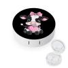 Black & White Cow Holding Heart Contact Lens Case Box Holder Portable Eye Contacts Travel Kit with Mirror view 1