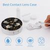 Big_4x_art_high_Bee Contact Lens Case Box Holder Portable Eye Contacts Travel Kit with Mirror view 3