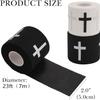 2 Pcs Christian Cross Athletic Tape 2in x 23ft, Cross Tape for Athletes Wrist Tape Soccer, Sports Wrap for Football Baseball Gymnastics, Jesus Religious Gift for Good Friday Easter view 2