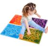 4-Pack 3D Liquid Sensory Tiles - Textured Stepping Mat for Kids, Integration Training & Motor Skills Development, Non-Slip Floor Play view 1
