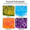 4-Pack 3D Liquid Sensory Tiles - Textured Stepping Mat for Kids, Integration Training & Motor Skills Development, Non-Slip Floor Play view 2
