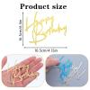 10 Pcs Gold Happy Birthday Cake Topper, Mirror Acrylic Cake Topper Decor Gold Birthday Cakes Decorations for Boy Girl Celebrating Birthdays Party Cakes Dessert view 2
