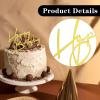 10 Pcs Gold Happy Birthday Cake Topper, Mirror Acrylic Cake Topper Decor Gold Birthday Cakes Decorations for Boy Girl Celebrating Birthdays Party Cakes Dessert view 3