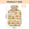 Beige Stripes Hearts and Stars Hot Water Bottle with Cover 2 L 12 Inch Winter Hot Water Bag for Menstrual Cramps Shoulder and Neck Pain Relief Heating Pad Feet Warmers Hot Compress view 2