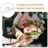 FOYTOKI 100pcs Clear Cellophane Wrapping Paper for Floral Bouquets Transparent Flower Packaging Film DIY Lightweight Floral Wrap for Weddings Birthdays Present view 3