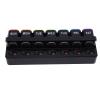 Yinhing Weekly Organizer 7 Day Tablet Container AM PM Case with Sliding Lid & Reminder for Home Office Travel Detachable Compartments Leak Proof Lock System (Black) view 3