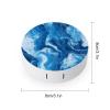 Abstract Blue Marble Tie-dye Contact Lens Case Box Holder Portable Eye Contacts Travel Kit with Mirror view 2