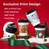 Fit Meal Prep 500 Pack 20 oz Christmas Disposable Coffee Cups with Lids, Sleeves, Leak-Proof To Go Coffee Cups with Lids, Durable Holiday Paper Cups for Hot Beverage, Home, Office, Party view 3