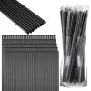 1200 Pcs Black Individually Wrapped Straws, 10" Long and 6mm Diameter Disposable Plastic Drinking Straws, Individually Wrapped Straight Straw Bulk for Coffee, Cocktails, Milk, Juice view 1