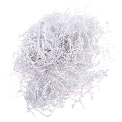CTIRCHIU Colorful White Crinkle Cut Shredded Paper for Box Stuffing and Basket Filler Lightweight Recyclable Paper Filling for Party Favor Boxes Festival Packaging and Wrapping Decorations