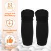 Abeillo Elastic Cotton Knee Warmers for Arthritic Knees, Plus Size Silk Knee Compression Sleeves for Circulation Pain Relief(L) view 3