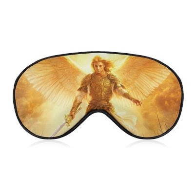 God an-gels Holding Swords Eye Masks for Sleep Blackout Night Blindfold Travel Eye Cover for Women Men
