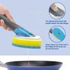 CELOX Kitchen Soap Dispensing Dishwand, Dish Sponge with Handle view 2