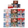 12 Pack Christmas Boxes for Gifts with Lids,Christmas Kraft Paper Gift Box Snowman Santa Claus Penguin Elk Box with Gold Ribbon for Christma Party Present Packaging view 1