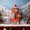 12 Pack Christmas Boxes for Gifts with Lids,Christmas Kraft Paper Gift Box Snowman Santa Claus Penguin Elk Box with Gold Ribbon for Christma Party Present Packaging view 3