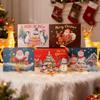 12 Pack Christmas Boxes for Gifts with Lids,Christmas Kraft Paper Gift Box Snowman Santa Claus Penguin Elk Box with Gold Ribbon for Christma Party Present Packaging view 4