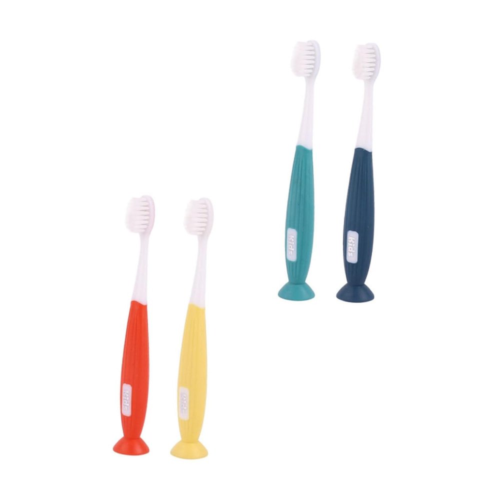 VILLCASE 4pcs Toothbrush Soft Bristle Manual Cleaning for Ages Small Head Ergonomic Handle Comfortable Grip Adorable Cartoon Design for Boys