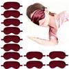 12PACK Silky Sleep Masks Satin Eye Mask Silk Eyes Cover for Sleeping Blackout Eyeshades Soft Blindfold Travel Nap Gifts