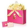 XiaosRen Personalized Gift Bag with Card and Tissue Paper, 12.6" Paper Bag with Ribbon for Women Girls Birthday Anniversary Wedding Bridesmaid (Hot Pink, E) view 1