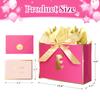 XiaosRen Personalized Gift Bag with Card and Tissue Paper, 12.6" Paper Bag with Ribbon for Women Girls Birthday Anniversary Wedding Bridesmaid (Hot Pink, E) view 2