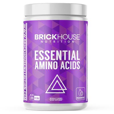 BRICKHOUSE NUTRITION Essential Amino Acids | Amino Acids Supplement for Recovery & Endurance | Pre & Post Workout Powder, Passion Fruit (1 Pack)