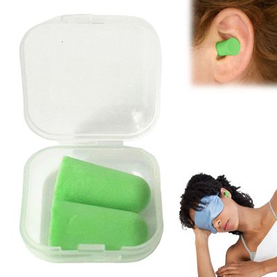 10/20/40 Pairs Soft Sponge Earplugs for Sleeping, Slim Noise Reduction Earplug Sleep Special Adult Silent Use, Portable Box Earplugs Noise Sound Insulation for Sleep, Work and Study (40)