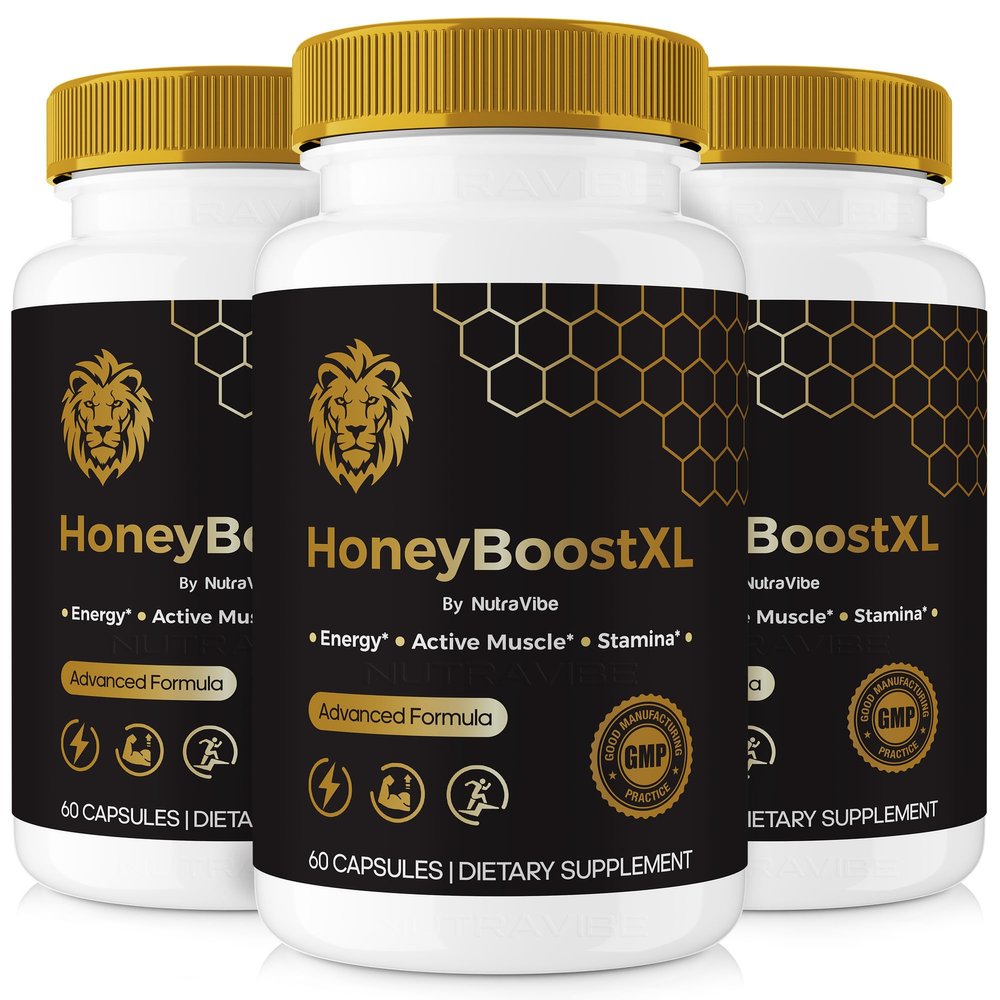(3 Pack) Honey Boost XL Pills HoneyBoost XL Premium Energy Supplement | Natural Formula to Support Drive, Stamina & Performance | Easy-to-Take, Official Honey BoostXL Test Reviews (180 Capsules)