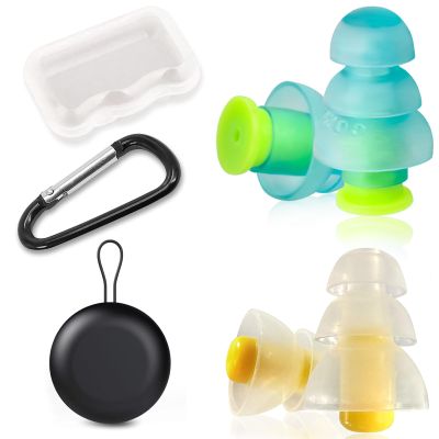 Airplane Ear Pressure Relief Earplugs - 2 Pairs Noise Reduction Travel Earplugs - Plane Travel Essentials - Comfortable Reusable Filtered Flight Ear Plugs for Adults