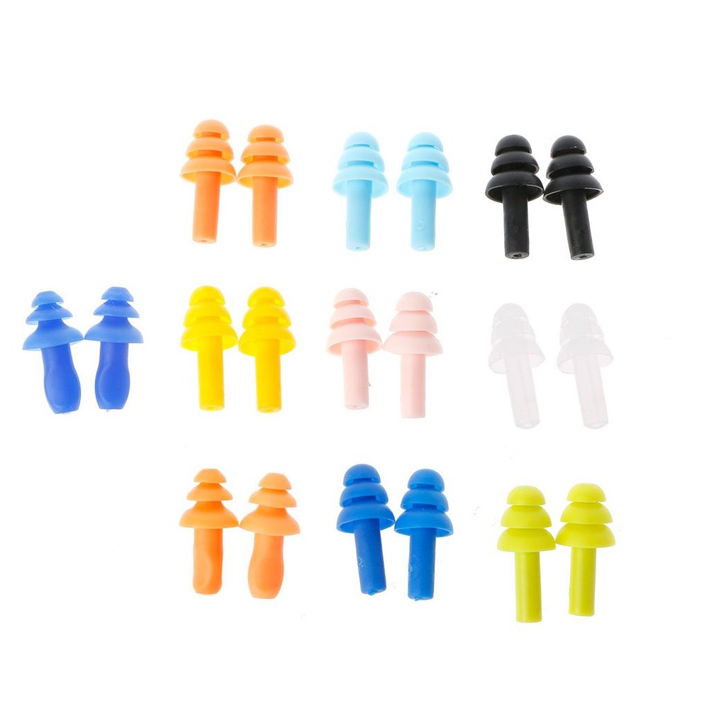 1Pair Silicone Earplugs Ear Plugs For Women Men Sleeping Noise Cancelling Sound Reducer Travel Sleep Doorbell Cover Weatherproof Black Only Protective Box Protection Button Sun
