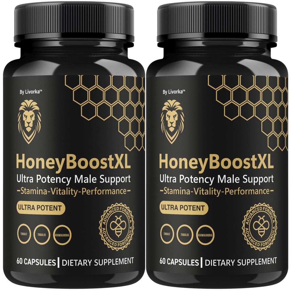 (2 Pack) Honey Boost XL Capsules - Official HoneyBoost XL Advanced Premium Supplement for Men Support - Maximum Strength, Natural HoneyBoostXL for Overall Health & Wellness, 120 Capsules for 2 Months