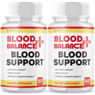(2 Pack) Blood Balance Plus Capsules, Official Blood Balance Plus Health Support Pills With All Natural Ingredients, Advanced Wellness Support with Max Strength Vitamins for Women & Men (120 Capsules)
