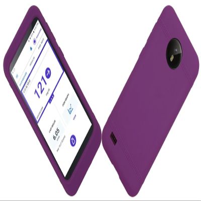 Premium Silicone Protective case with Camera Cutout for Omnipod 5 Receiver (Continuous Glucose Monitoring) (Purple)