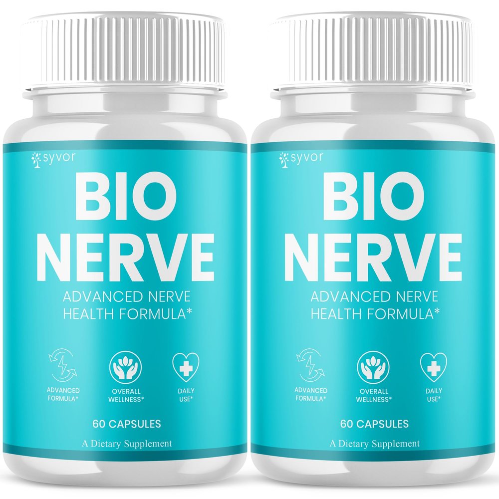 (2 Pack) Bio Nerve Capsules, Official BioNerve Supplement Pills with All Natural Ingredients, Advanced Formula Nerve Support Supplement with Maximum Strength Vitamins for Women & Men (120 Capsules)