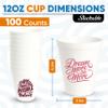 12oz Customizable Foam Cups Personalized Disposable Cups with Custom Text or Logo | Custom Print Styrofoam Cups for Parties, Events, Weddings, and Businesses (100)-NO PHOTOS view 2