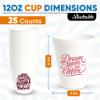 12oz Customizable Foam Cups Personalized Disposable Cups with Custom Text or Logo | Custom Print Styrofoam Cups for Parties, Events, Weddings, and Businesses (25)- NO PHOTOS view 2