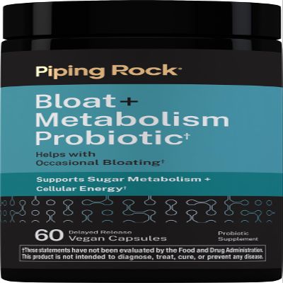 Piping Rock Bloat and Metabolism Probiotic | 60 Capsules