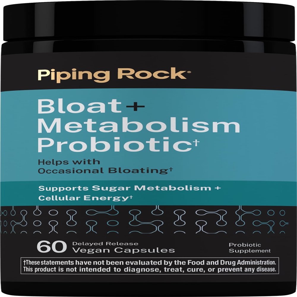 Piping Rock Bloat and Metabolism Probiotic | 60 Capsules