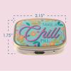 Karma, Chill Pill Organizer Travel Friendly Portable Compact Pill Box, Pill Container to Hold Meds, Vitamins, Supplements for Purse/Pocket, Magic Beans view 2