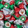 255ct Santa And Friends Stickered Holiday Milk Chocolate Kisses In Silver, Red & Green Foil For Festive Gifts, Party Favors, Dessert Tables & More (2.55lb) view 1