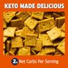 Get Strong Foods Cheddar Cheese Crackers - High Protein Crackers - Keto Friendly, Low Carb, High Fiber Cheese Crisp - Low Calorie, Healthy Snack for Adults and GLP-1, Pack of 16 view 3