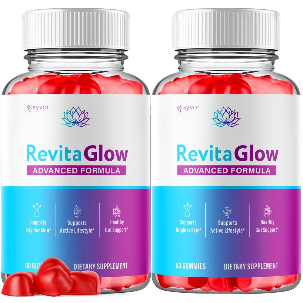 (2 Pack) RevitaGlow Gummies, Official Revita Glow Gummys with Apple Cider Vinegar, Advanced Skin Health Support Supplement with Premium Beauty Vitamins, Revitaglow Women's Health (120 Gummies)
