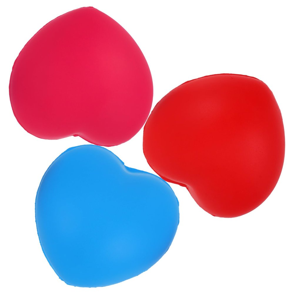 3 Pcs Heart Shaped Hand Therapy Squeeze Balls Grip Strength Training