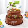 12Pcs Green Dinosaur Happy 8st Birthday Cake Topper, 3.7-inch number 8 dinosaur birthday cake decoration Cute dinosaur designFor Children'S Birthdays, Baby Showers, Dinosaur-Themed Parties view 3