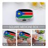 2 Compartment Pill Box Republic of South Sudan Flag Printing Square Metal Small Medicine Vitamin Box for Travel Portable Pill Case with Mirror Daily Use Square view 4