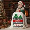 Noni Personalized Santa Sack With Glitter Bling, Custom Christmas Sacks For Presents Initials Monogram For Son Daughter, Christmas Bag For Boy And Girl, Gifts For Family Member, Friend, Everyone 5 view 1