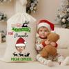 Noni Personalized Santa Sack with Photo Face Glitter Bling, Custom Christmas Sacks For Presents Initials Monogram For Son Daughter, Christmas Bag For Boy And Girl, Gifts For Family Member, Friend view 4