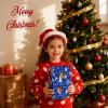 Voltexia Custom Christmas Wrapping Paper with Photo/Name Personalized Wrapping Paper for Kids Wrap Papers Rolls for Girls Boys Christmas Birthday Blue 58"x 23" view 4